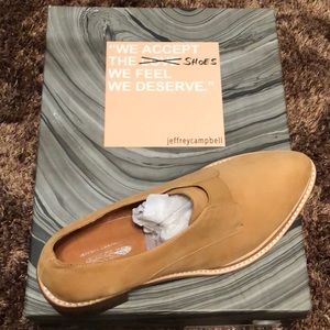 Women’s Jeffrey Campbell Suede Camel Loafers/Shoes